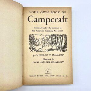 Vintage Campcraft Book Survival Skills Camping Guide 1958 Catherine Hammett
